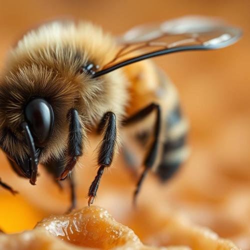 A-highly-detailed-close-up-of-a-varroa-mite-showcasing-its-distinctive-oval-body-and-spiny