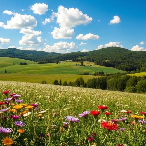 A-picturesque-landscape-depicting-varied-environmental-conditions-affecting-nectar-flow-for