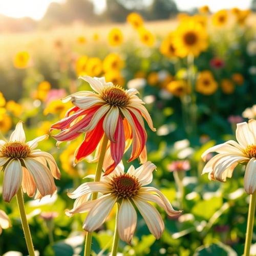 A-vibrant-garden-scene-highlighting-the-physiological-effects-of-nectar-dearth-on-flowering