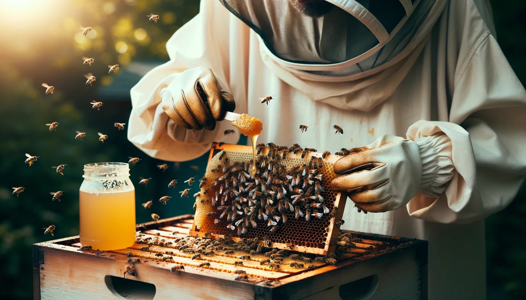 Harvesting honey image 1