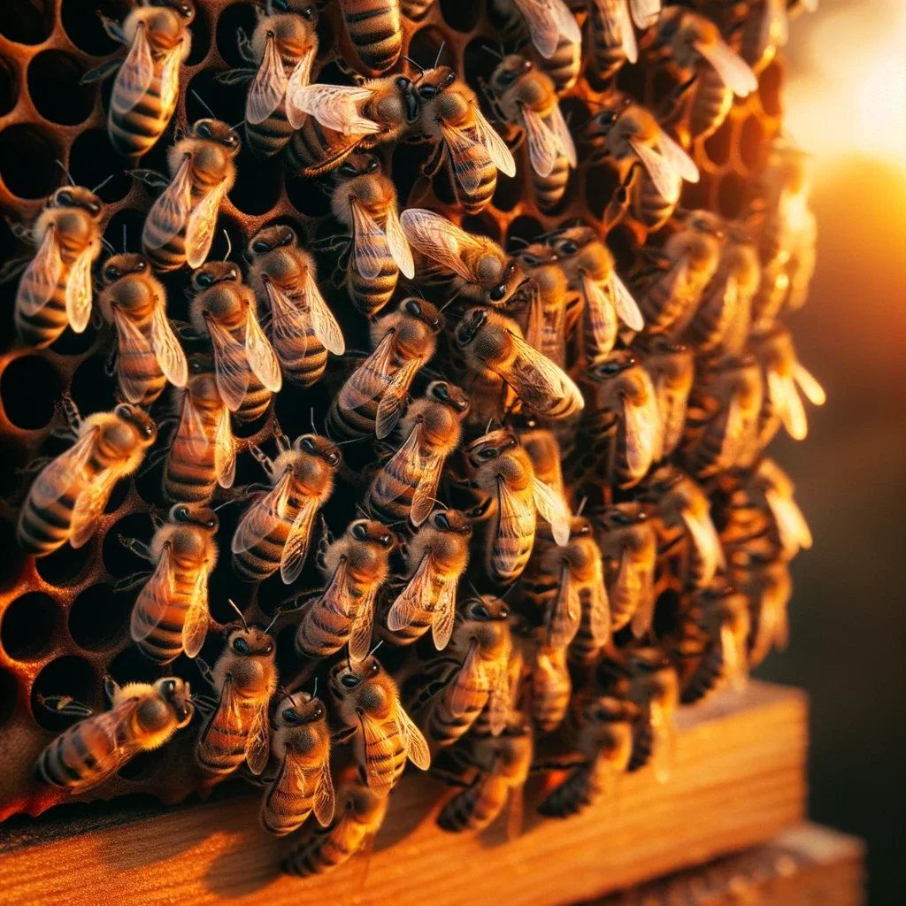 Bee grooming behavior image 2