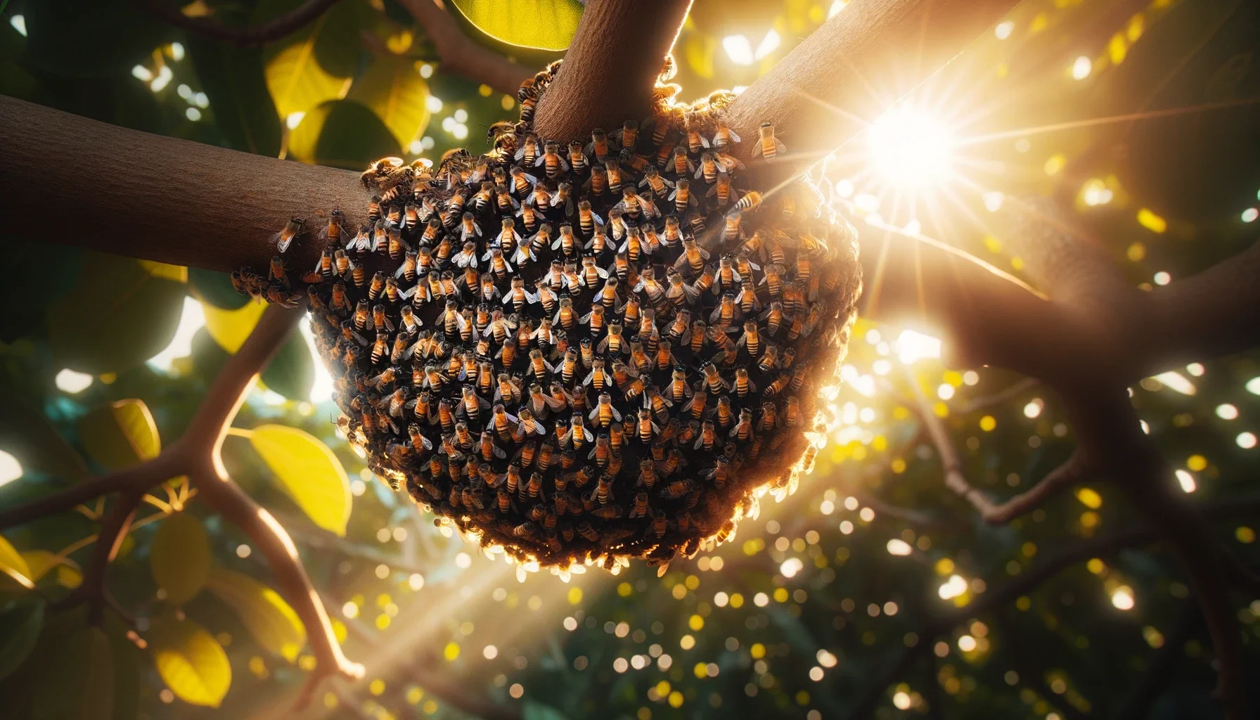 Bee communication during swarming image 3