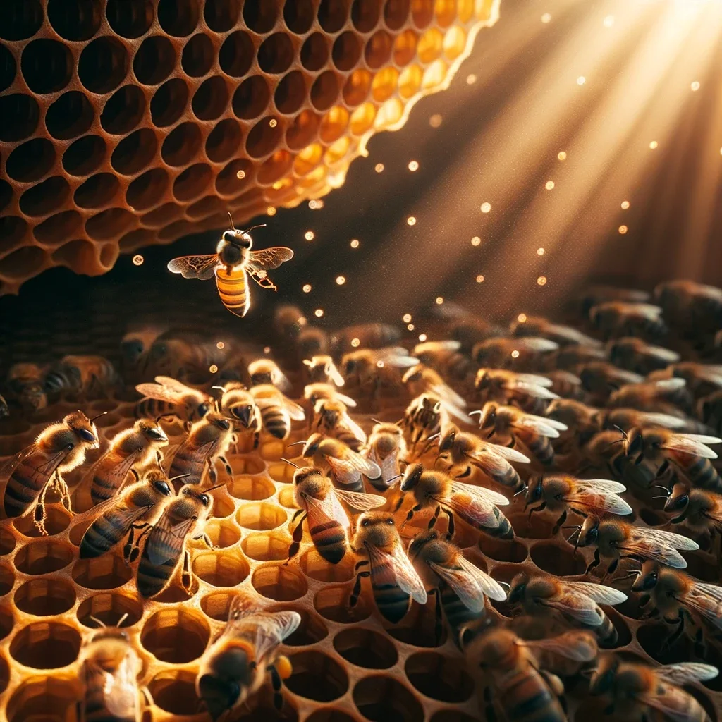 Bee communication in hive image 3