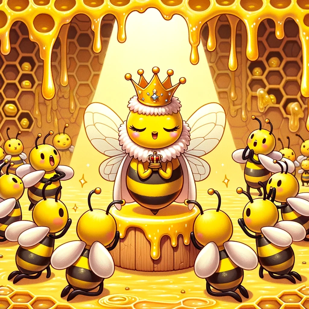 Attending to the queen bee image 2