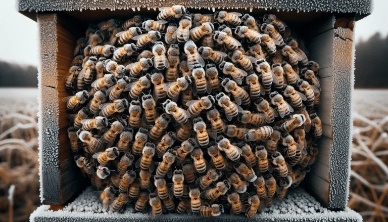 Winter cluster formation bee image 3