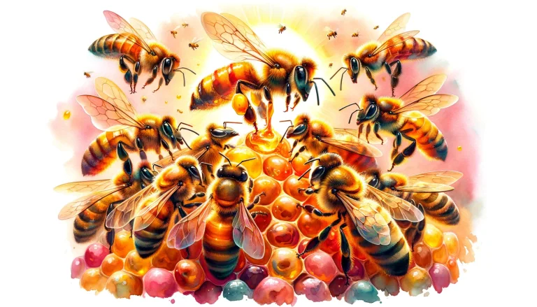 Honeybee colony organization image 2