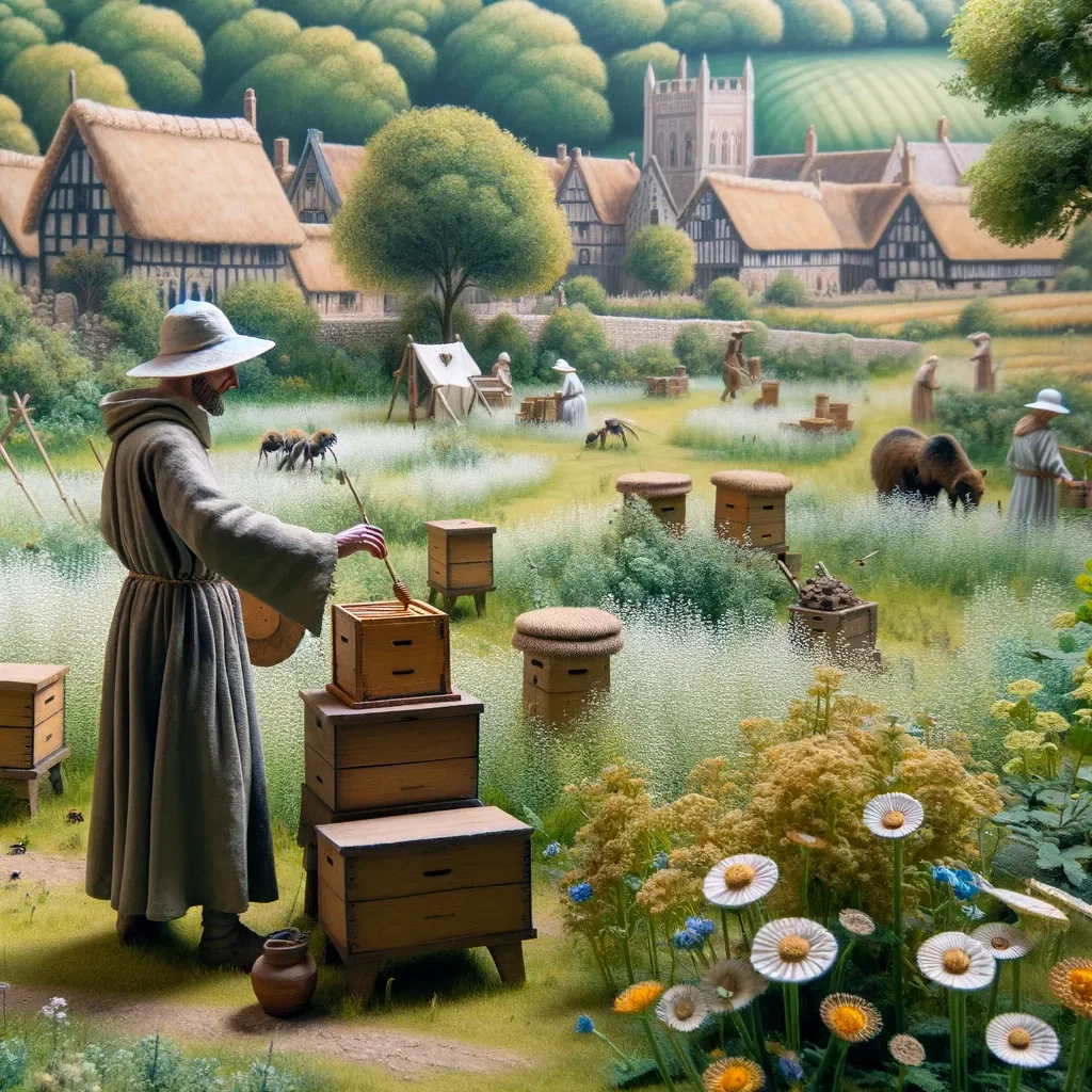 Beekeeping in medieval times image 2