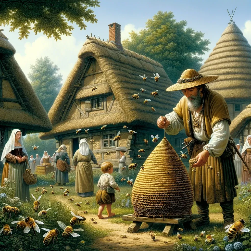 Beekeeping in medieval times image 1