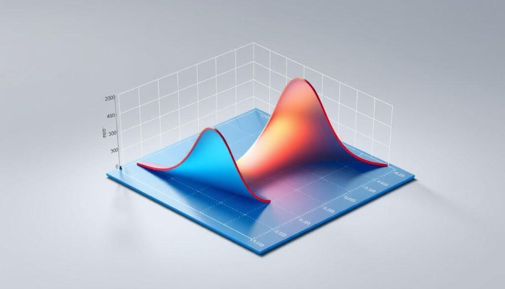 A detailed, high-resolution diagram of a shock response spectrum, showcasing a three-dimensional plot with a crisp, technical aesthetic. The x-axis displays frequency, the y-axis shows amplitude, and the z-axis represents the acceleration response. The graph is rendered in a professional, engineering-inspired color palette of blues, greys, and metallic accents, with clean grid lines and labels. The scene is illuminated by a soft, directional light source, casting subtle shadows and highlights to accentuate the technical details. The overall composition emphasizes the data visualization aspects, creating a visually striking illustration that aligns with the "Tools, parameters, and settings that drive reliable results" section of the article.