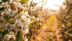 Cross-pollination patterns in orchards