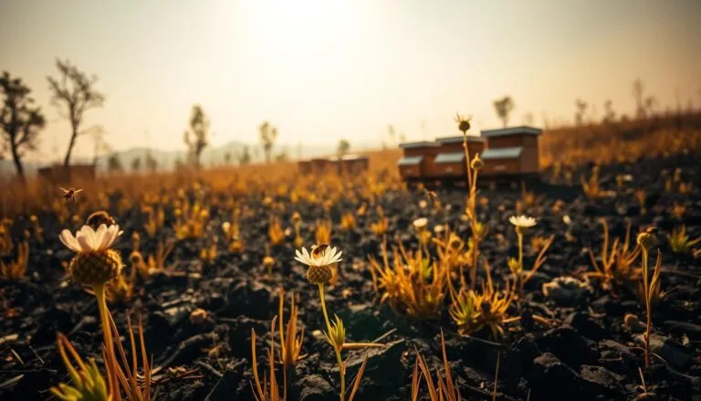 How wildfires affect honeybee foraging