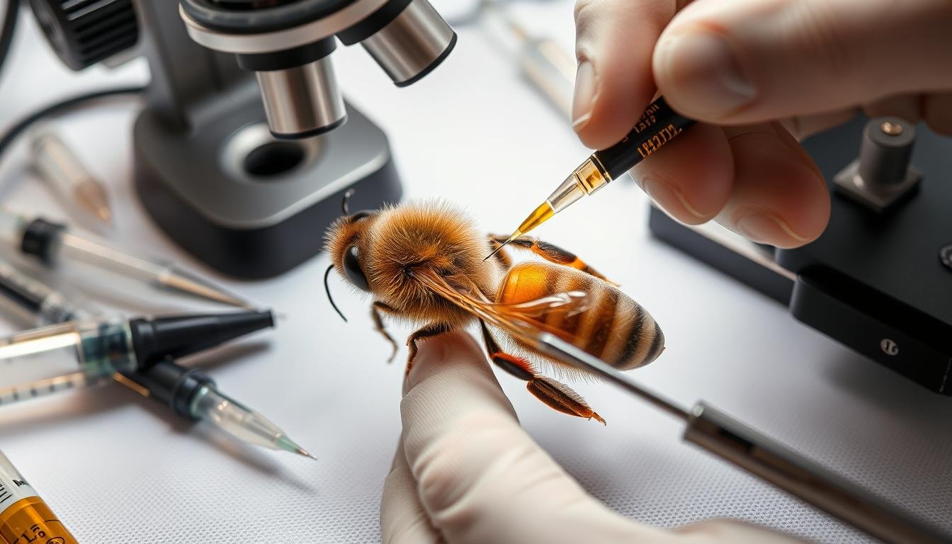 Instrumental insemination in queen breeding