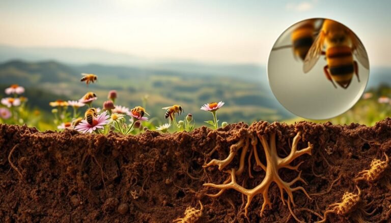 Interactions between bees and soil microbes