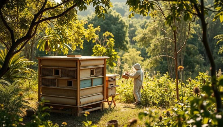 Low-carbon-footprint hive-building techniques