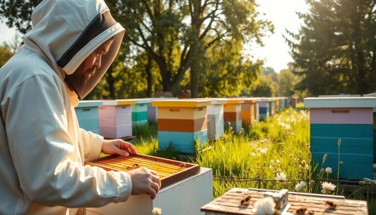 Mindfulness techniques during hive inspections