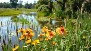 Role of bees in wetland restoration