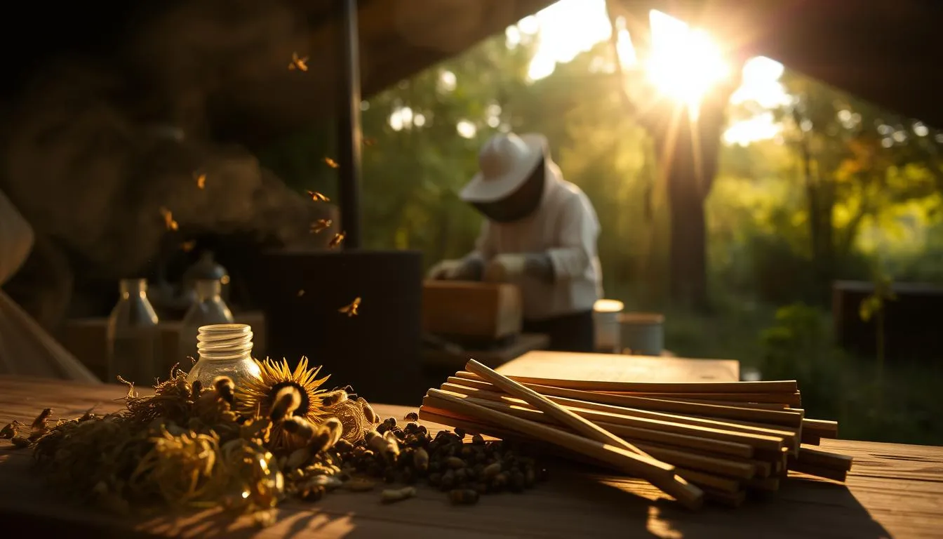 Smoke alternatives for hive calming