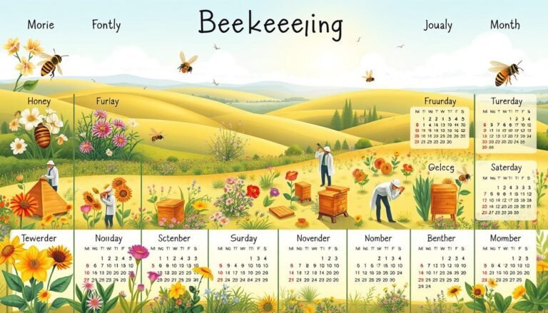 seasonal beekeeping calendar (monthly tasks)