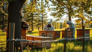 12. how to protect hives from bears and raccoons