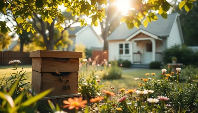 18. how far should beehives be from a house