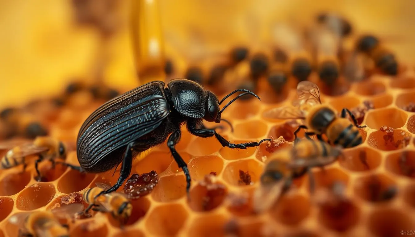 23. how to identify small hive beetle damage