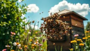 24. why bees are bearding outside the hive