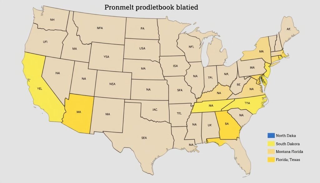 Map of the United States showing major honey-producing regions with color coding