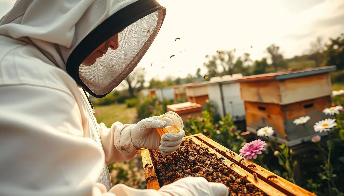 feeding bees without causing robbing