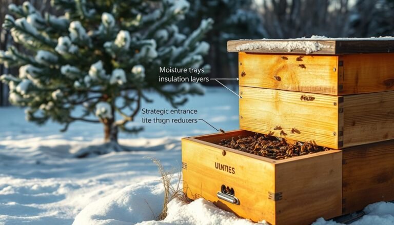 how to reduce moisture inside winter hives