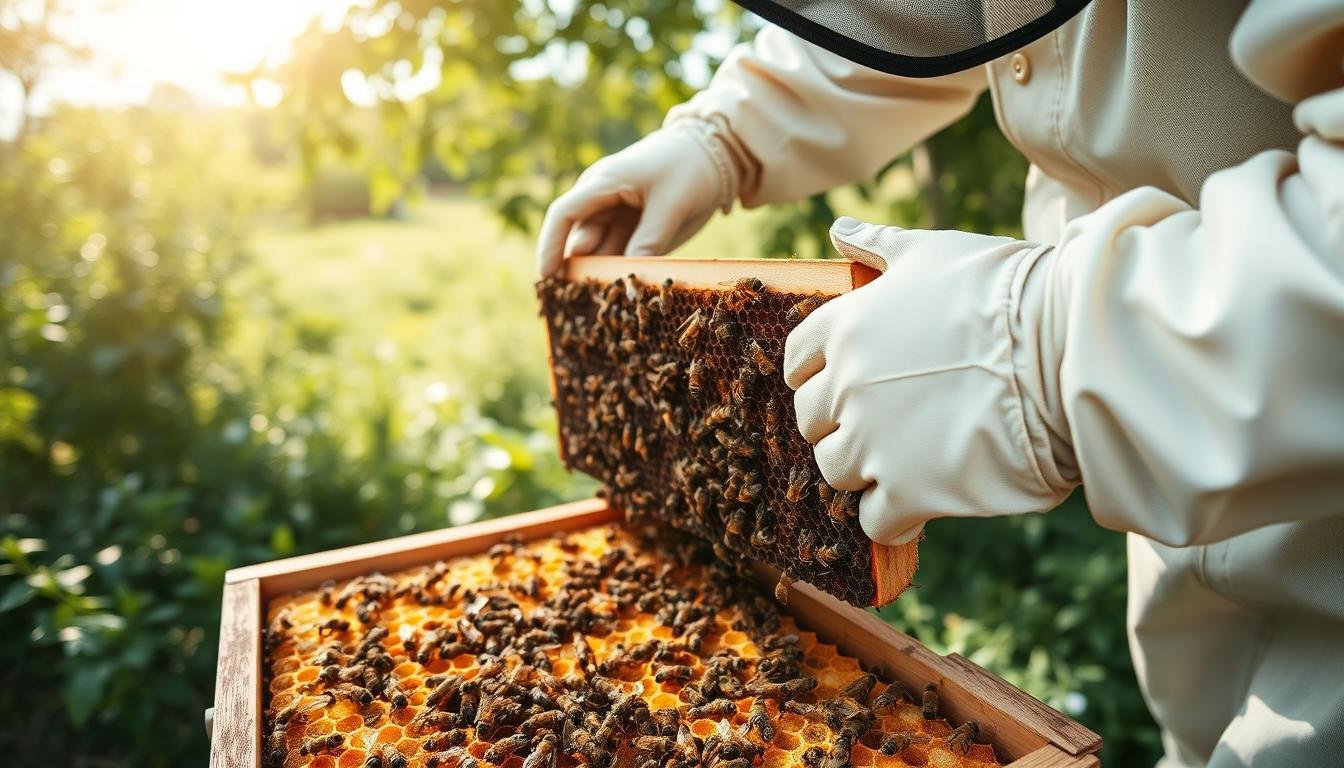 inspecting a hive without disturbing brood