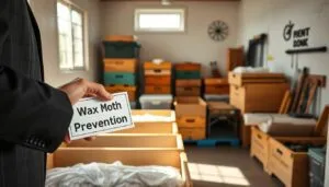 preventing wax moths in stored equipment