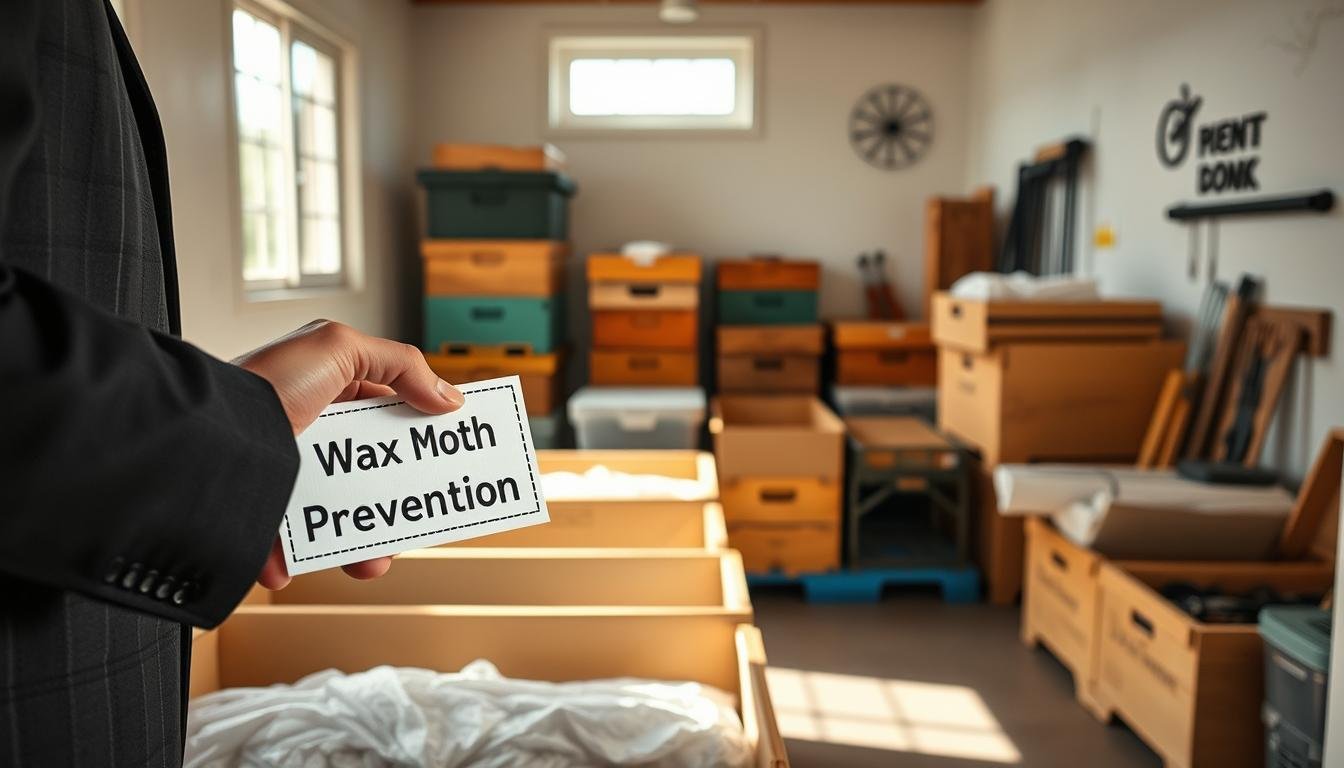 preventing wax moths in stored equipment