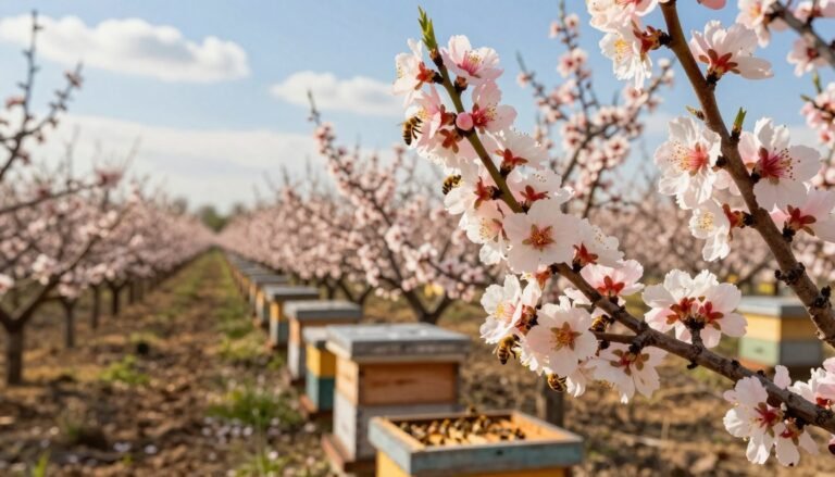 almond pollination hive strength requirements
