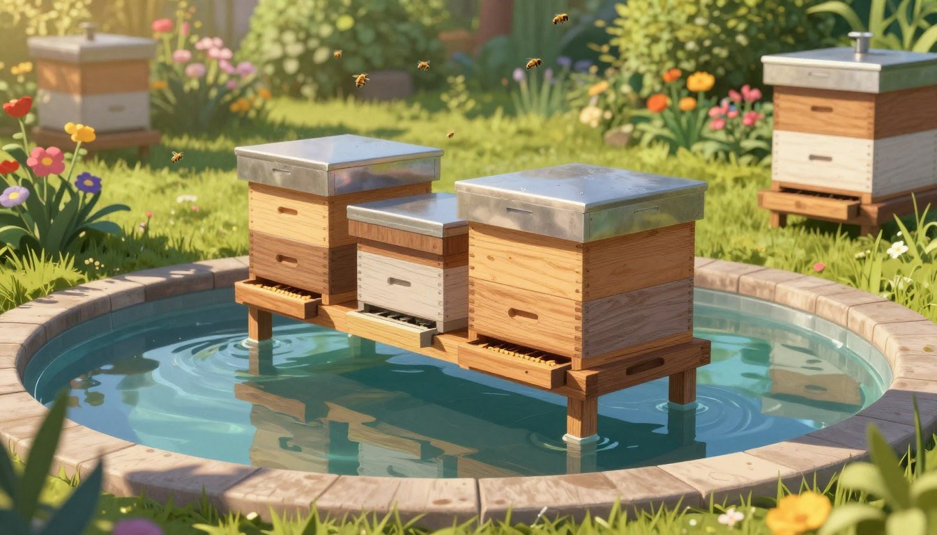 anti-ant moat hive stand design