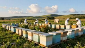 bee yard staging sites for migratory crews