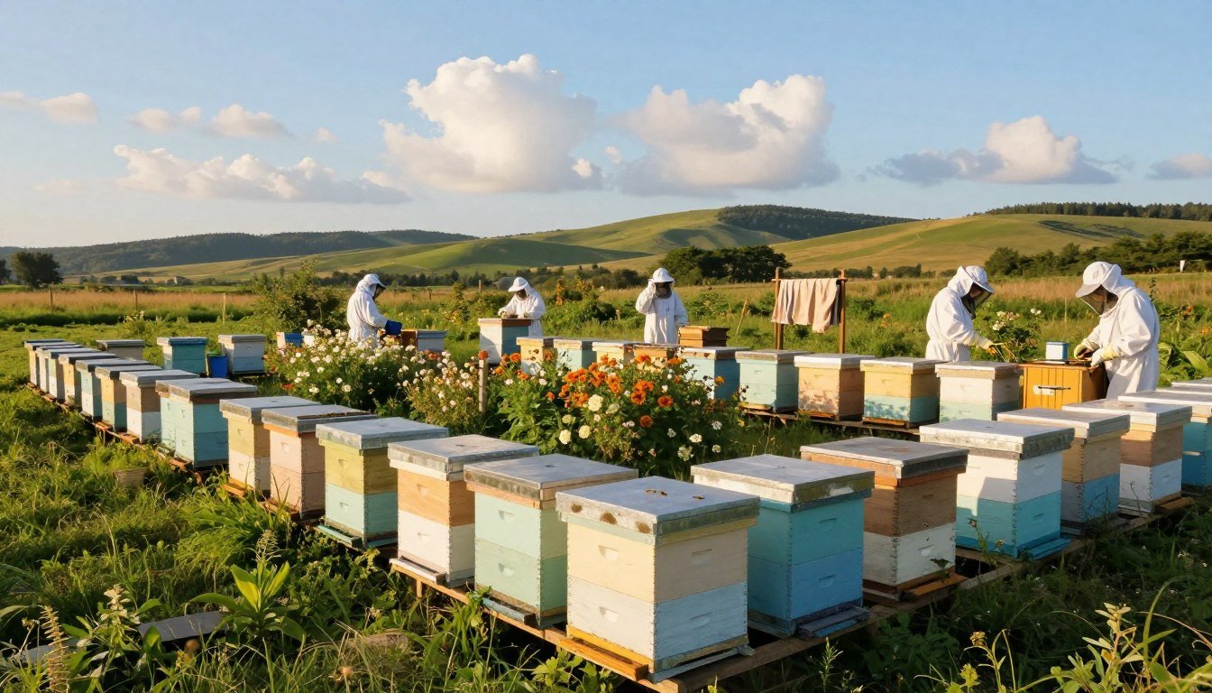 bee yard staging sites for migratory crews