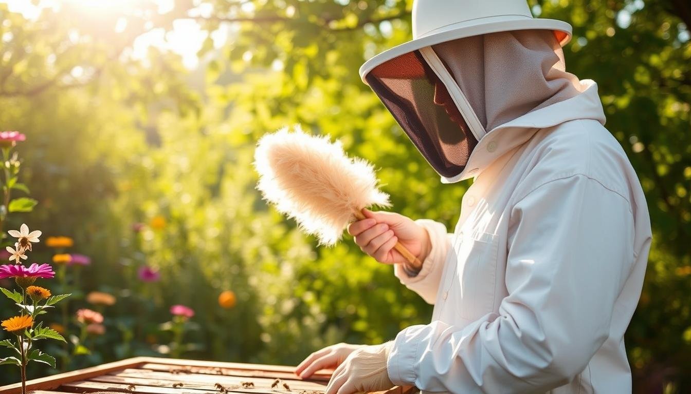 best bee brush alternative for gentle inspections