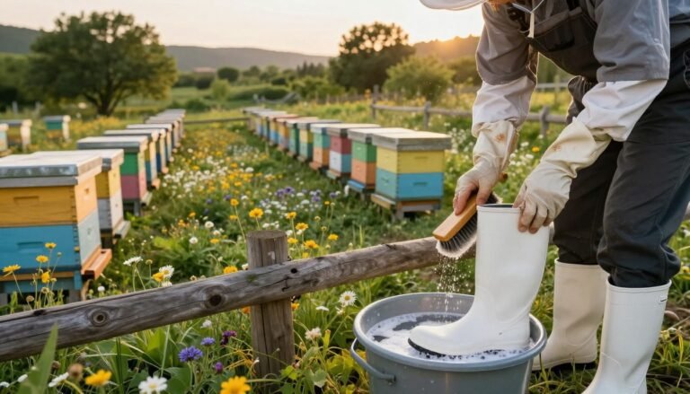 boot cleaning protocol between apiary yards