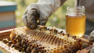 can old brood comb contaminate honey