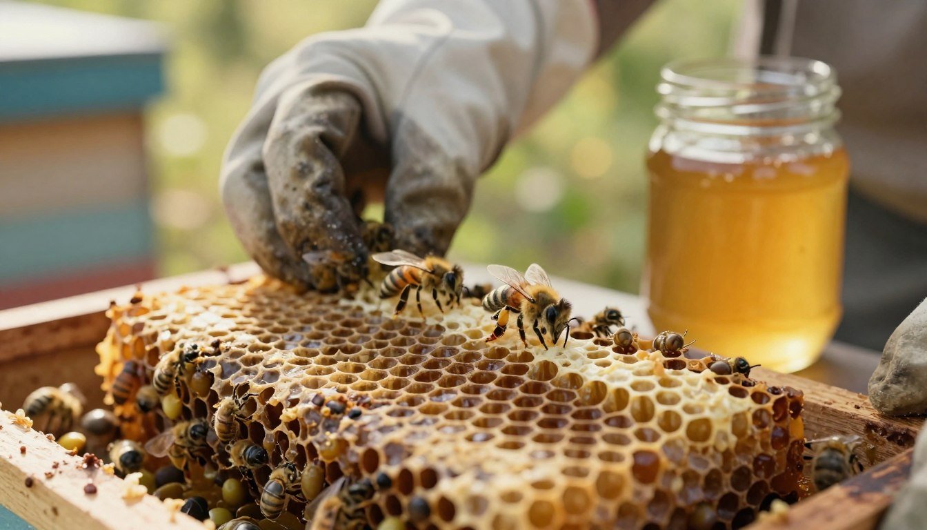 can old brood comb contaminate honey