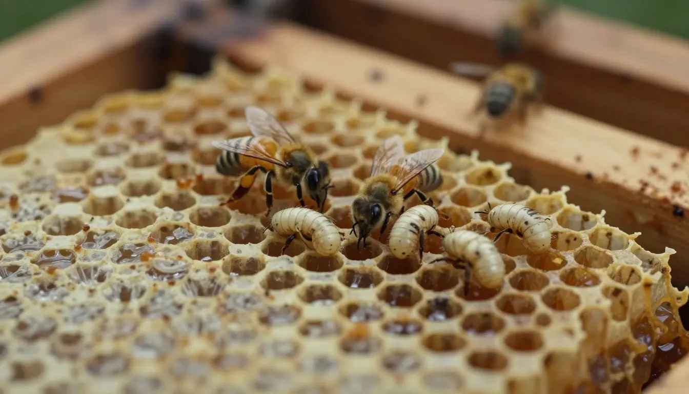 dead larvae in uncapped cells causes