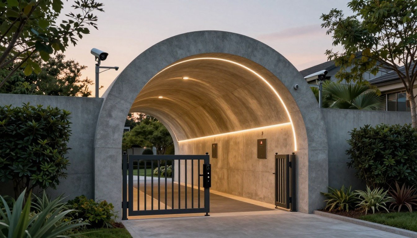 entrance tunnel for robbing reduction