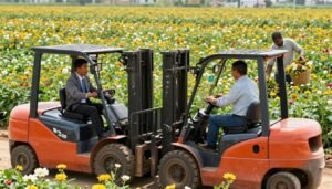 forklift vs hand-loading pollination operations