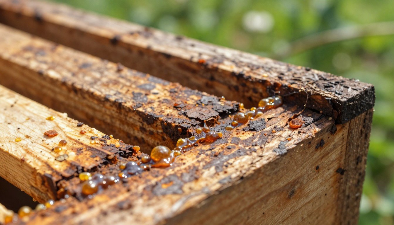 frame rest corrosion and propolis buildup