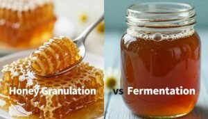honey granulation vs fermentation