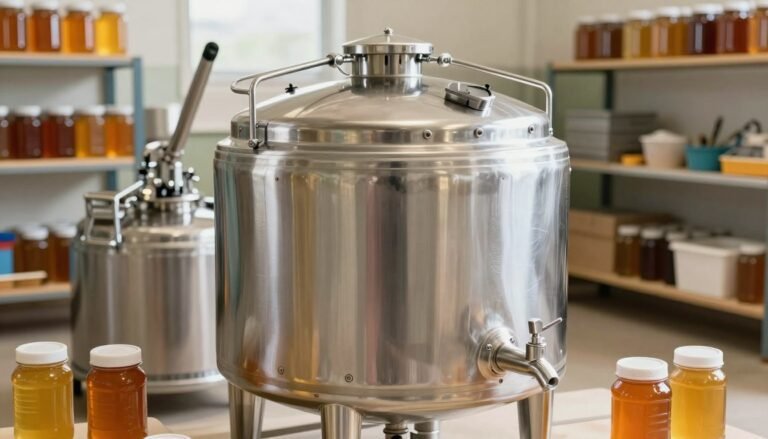 honey settling tank size guide