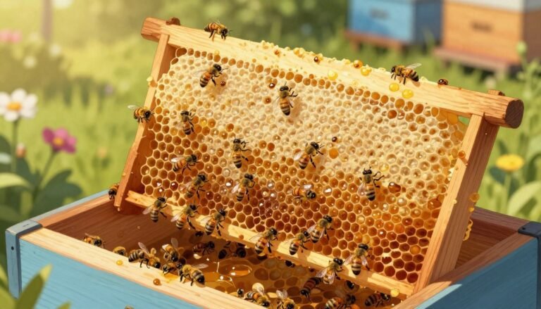 how fast package bees draw comb