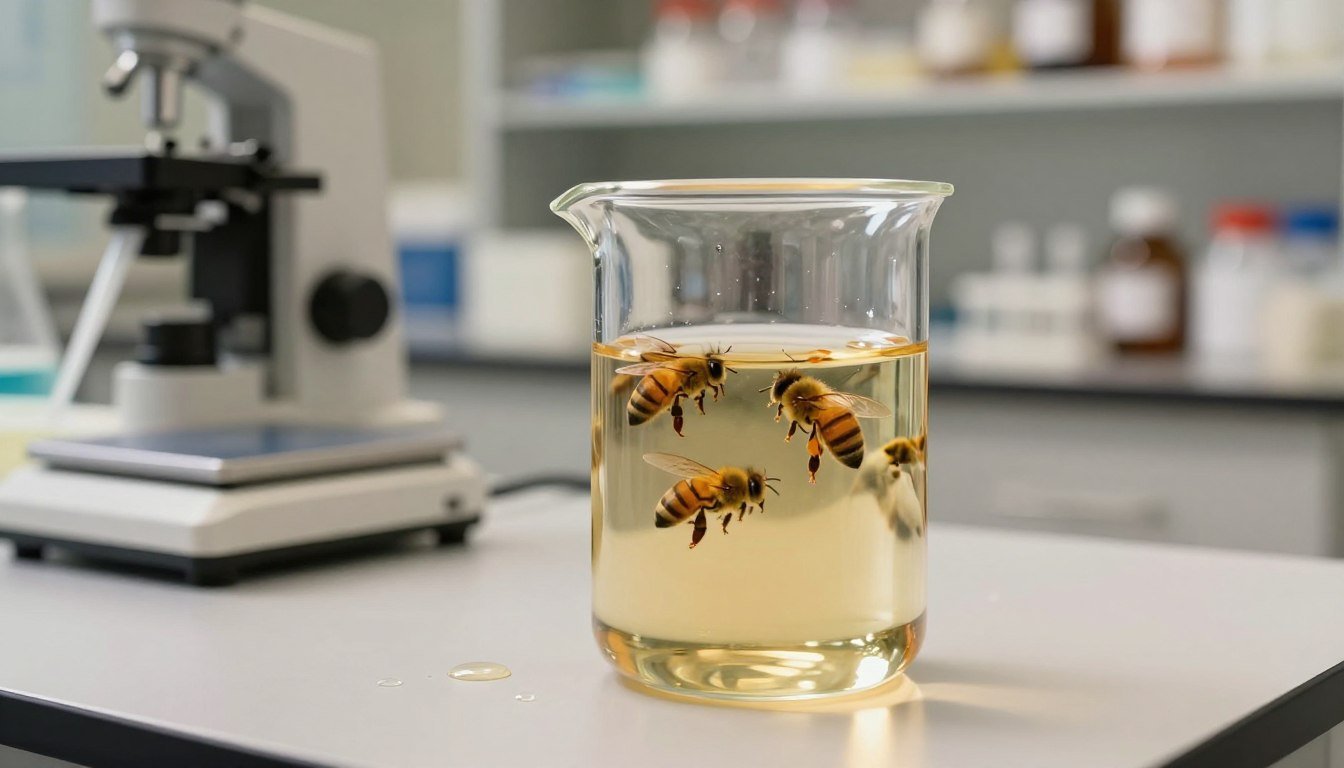 how many bees for an alcohol wash sample