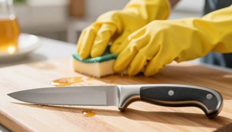 how to clean an uncapping knife properly