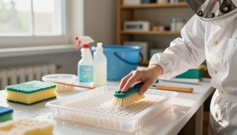 how to clean plastic foundation after colony loss